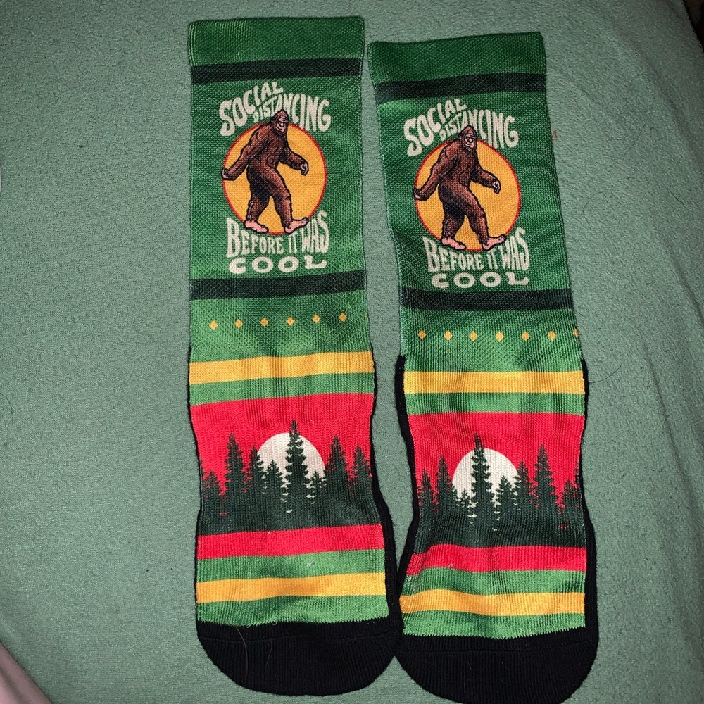 “Social Distancing” Bigfoot Socks